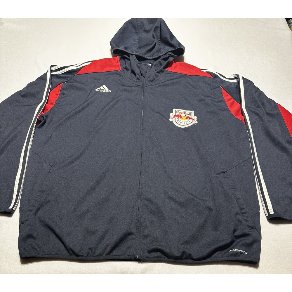 Red Bull New York Adidas Formotion Track Jacket Mens Size 2XL XXL Soccer *READ**